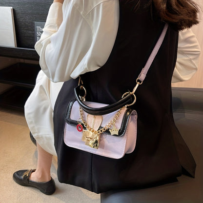 かわいいメタルバニー装飾 ショルダーバッグ トレンド ミニスクエア クロスボディ どんなコーデにも合う チェーンバッグ