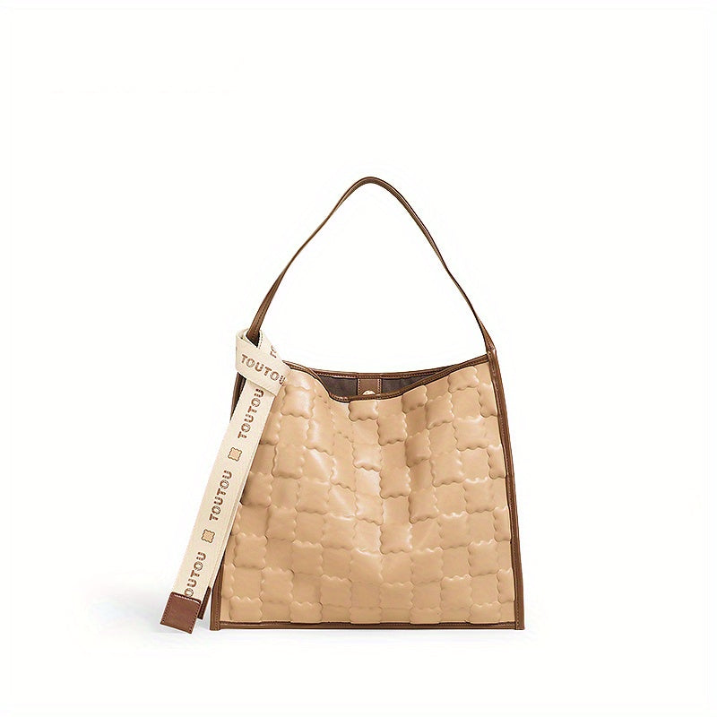 クッキー型押し トートバッグ ニッチデザイン ショルダーバッグ 大容量 レディース ハンドバッグ