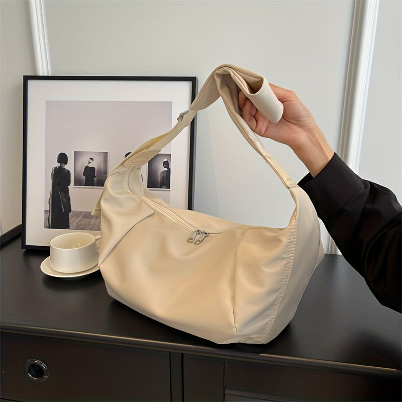 トレンド ギャザー クロスボディバッグ 大容量 シュウマイ型（ダンプリング）バッグ カジュアル スポーツ＆旅行用 ショルダー