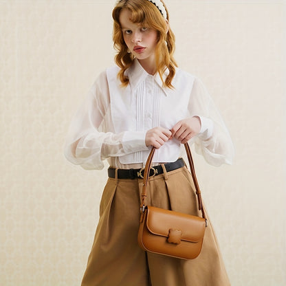 TOUTOU グラデーション ショルダーバッグ クッキーデザイン スクエアハンドバッグ かわいい PUレザー フラップバッグ レディース