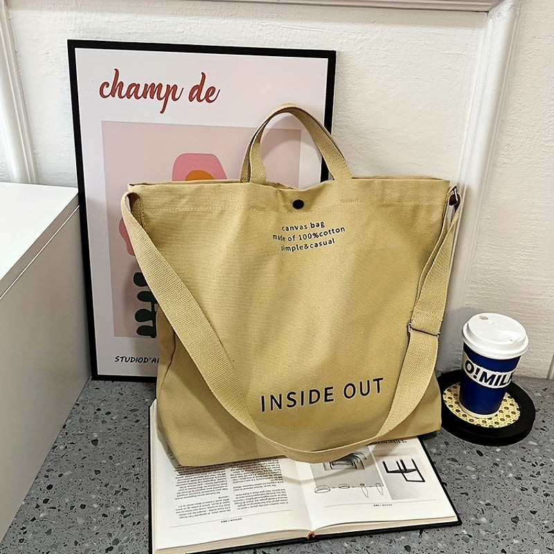 ヴィンテージ キャンバス トートバッグ レディース 大容量 ハンドバッグ カジュアル トラベル クロスボディ