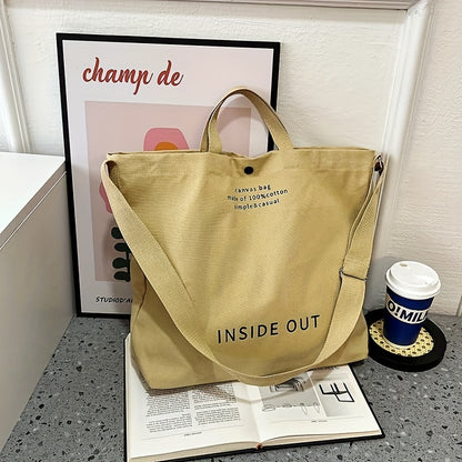 ヴィンテージ キャンバス トートバッグ レディース 大容量 ハンドバッグ カジュアル トラベル クロスボディ