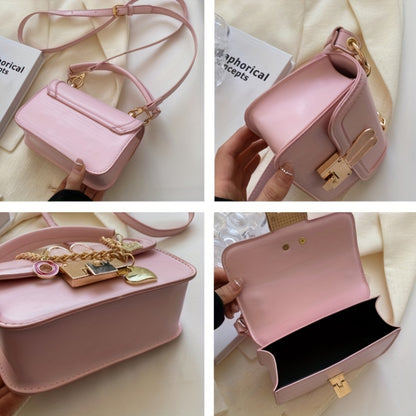 かわいいメタルバニー装飾 ショルダーバッグ トレンド ミニスクエア クロスボディ どんなコーデにも合う チェーンバッグ