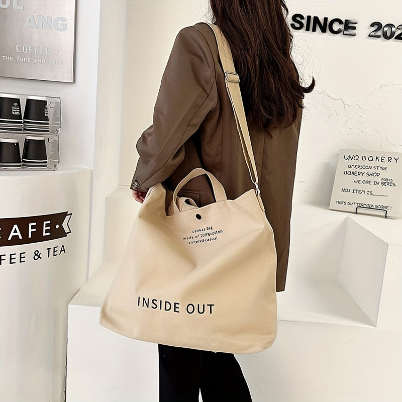 ヴィンテージ キャンバス トートバッグ レディース 大容量 ハンドバッグ カジュアル トラベル クロスボディ
