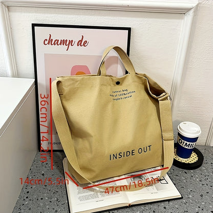 ヴィンテージ キャンバス トートバッグ レディース 大容量 ハンドバッグ カジュアル トラベル クロスボディ