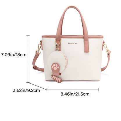 シンプル レター装飾 トートバッグ エレガント 大容量 ハンドバッグ レディース スタイリッシュ ショルダーバッグ