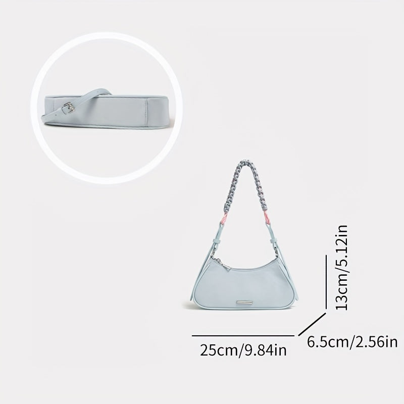 TOUTOU レディース 脇掛けバッグ ファッション 編み込みストラップ ポーチ ニッチデザイン ショルダーバッグ