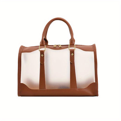 クリアPVC フロスト加工 トラベルバッグ 大容量 クロスボディ ポータブル スポーツダッフルバッグ