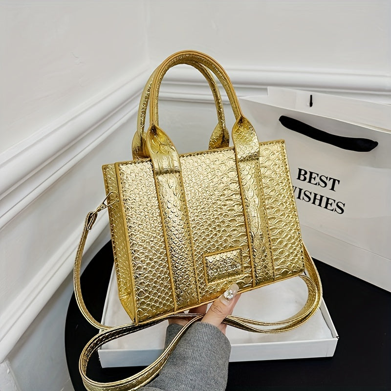 レディース おしゃれミニスクエアバッグ 軽量 クロスボディ／ショルダーバッグ どんなコーデにも合う サッチェル