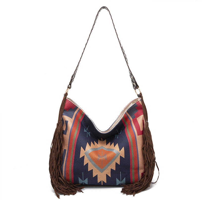 インディアンスタイル タッセルショルダーバッグ レディース 大容量 ショルダーバッグ