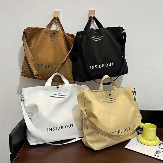 ヴィンテージ キャンバス トートバッグ レディース 大容量 ハンドバッグ カジュアル トラベル クロスボディ