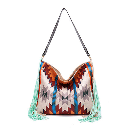 インディアンスタイル タッセルショルダーバッグ レディース 大容量 ショルダーバッグ