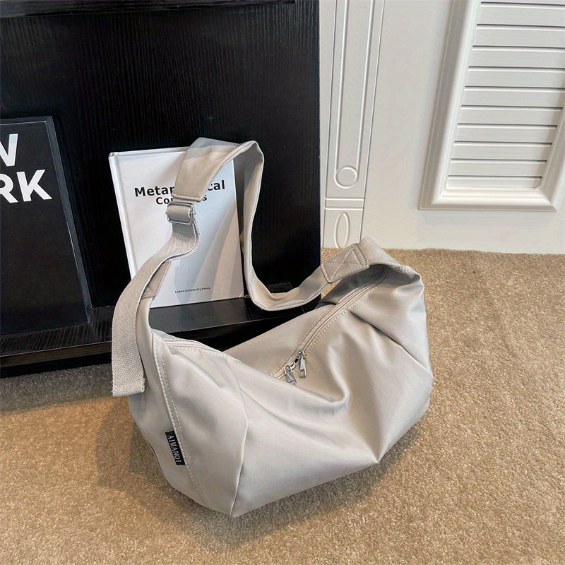 トレンド ギャザー クロスボディバッグ 大容量 シュウマイ型（ダンプリング）バッグ カジュアル スポーツ＆旅行用 ショルダー